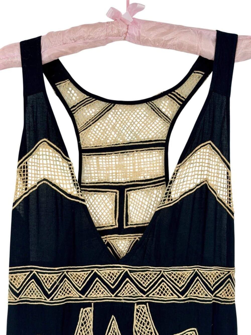 RARE VTG NWOT Free People Jen’s Pirate Booty Black Embroidered Maxi Dress | Boho - Picture 3 of 16